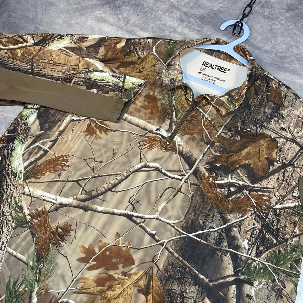 Realtree AP HD Camo 1/4 Zip Long Sleeve Hunting Shirt Men's XL